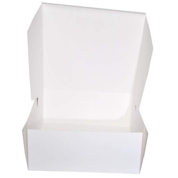 White Plain Cake Cardboard Box Or Color Printing Eco Friendly 10" X 10" X 5"