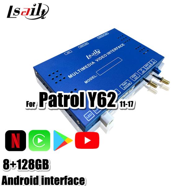 HDMI 8G Android Multimedia Interface with CarPlay , YouTube,Google Play, NetFlix For Nissan Patrol 370Z Quest,Android 13