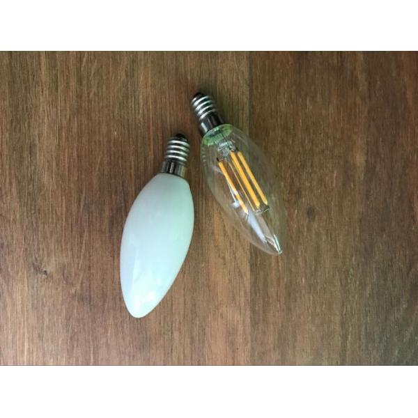 Triac Dimmable Power Saving Light Bulbs 35 * 98mm E14 / E12 C35 Candle Shape