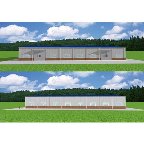 Waterproof Steel Structure Workshop Fabricated Steel Portal Frame Warehouse GB