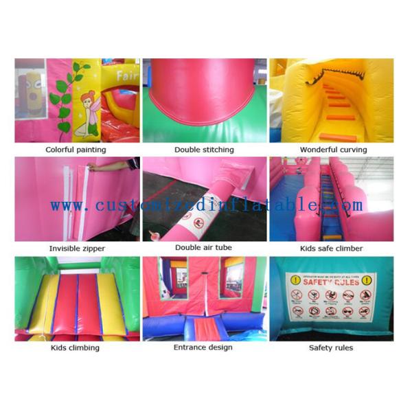 Outdoor Grey Inflatable Jumping Castles , Inflatable Dragon Combo Bouncy Castle