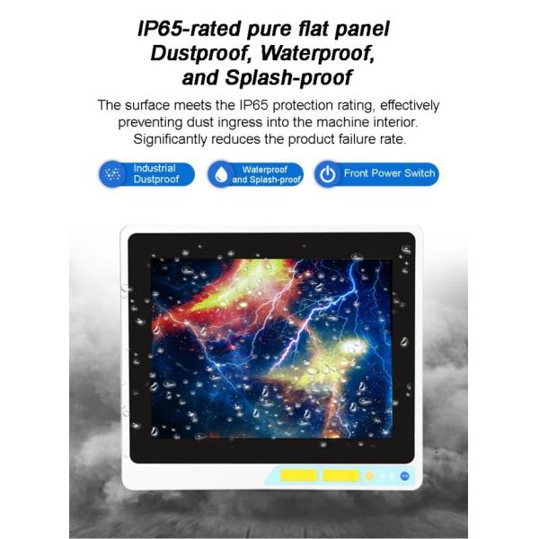 Industrial Pc 12.1 Inch IP65 Waterproof Hmi Linux Wins OS Touch Screen Embedded Snap-in Display