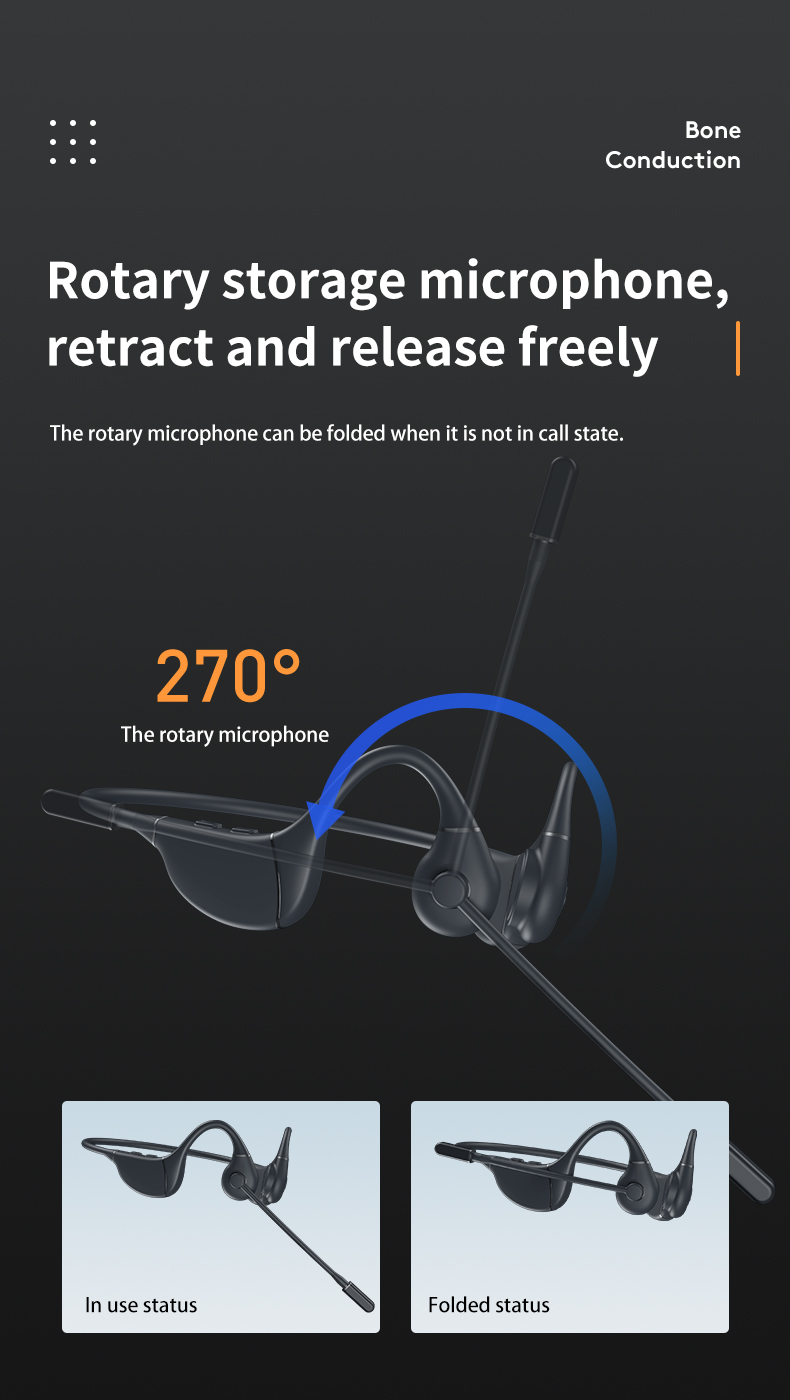 OEM Manufacturer Custom Mobile Handsfree Headband Headset Earphone Open Ear Bone Conduction Bluetooth Earphones Wireless