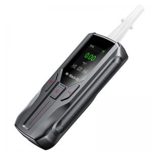 China Fuel Cell Sensor Breath Analyser Machine Black Breath Test Machine For Alcohol on sale