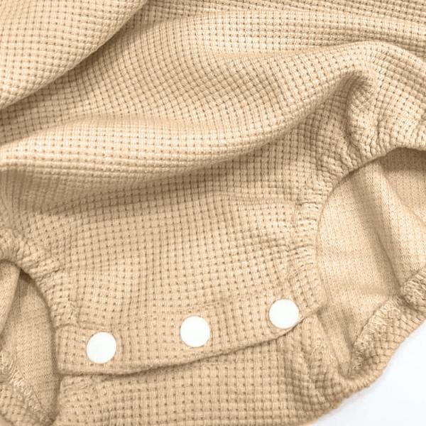 Custom Infant Baby Waffle Fabric Rompers Cotton 1 Piece Jumpsuit At Home Sleepwear