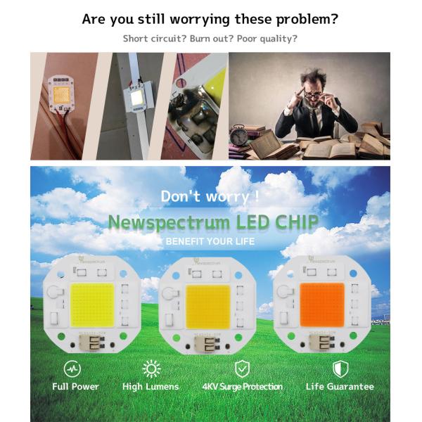 50W Dimming Cob LED 220V Solderless Wire Dob Led Driver Size 25mm