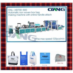 Auto Ultrasonic Non Woven Bag Machine , Recycled Non Woven Bag Making Machine
