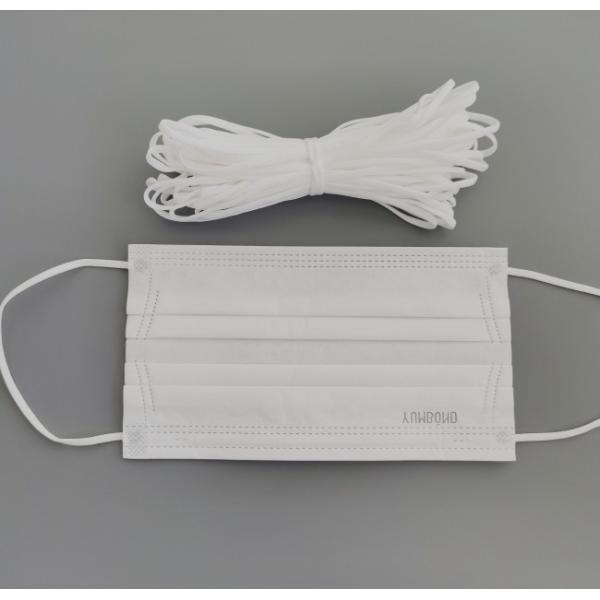 3.5mm 5mm White Elastic Ear Loops Rope Band For Disposable Face Mask