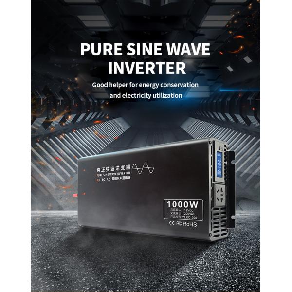 1000W 220V Home Car LCD Screen High Power Converter Inverter With Mppt Charge Controller