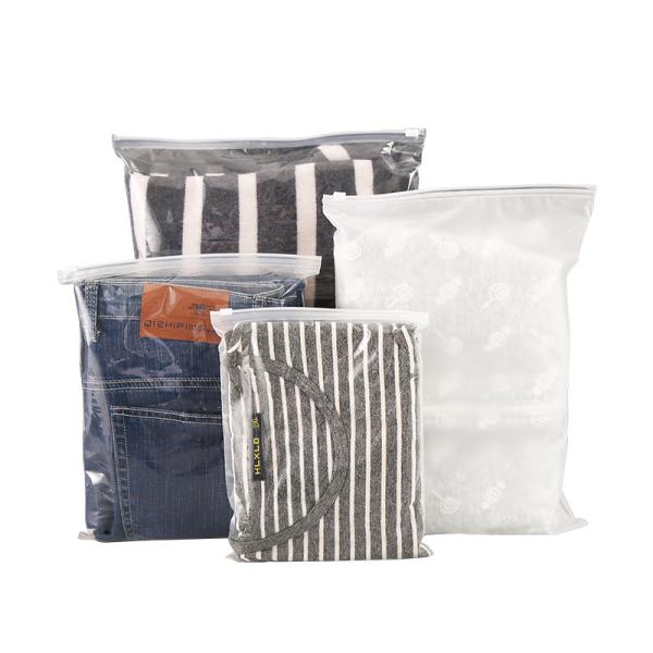 Frosted CPE EVA Custom ziplockk Clothing Bags Biodegradable Reclosable