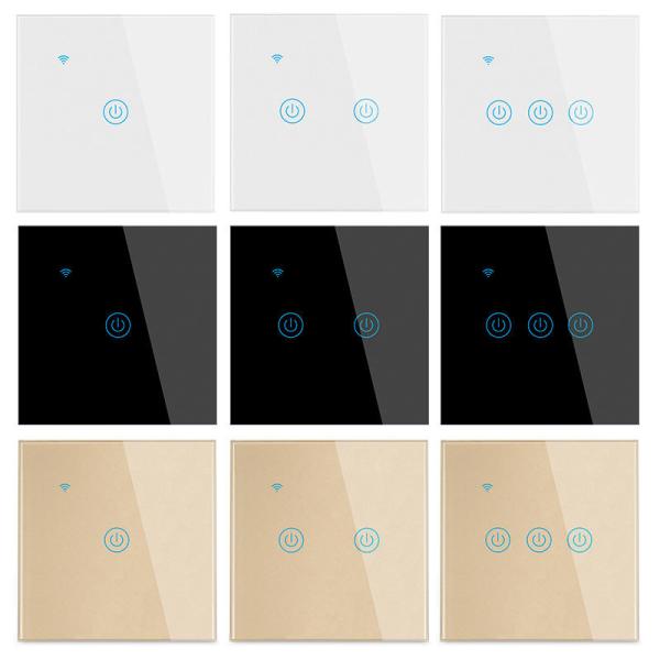 Glomarket EU 1/2/3/4 Gang Tuya Smart Switch Light Alexa Voice Control Touch