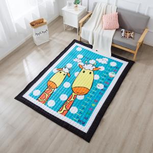 Quality Environmental cartoon desgin children crawl skid resistance quilted carpet for sale