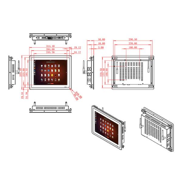 12.1-Inch Rear-Mount Linux Display for Medical Devices and Factory Monitoring
