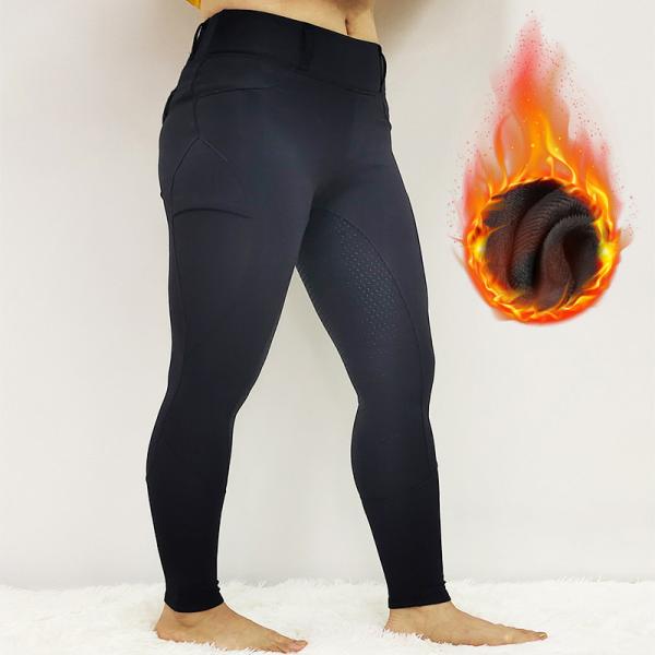 Belt Loop Horse Riding Compression Pants Polyester Winter Riding Breeches Full Seat