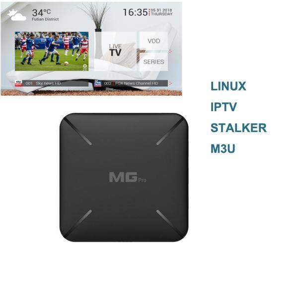 Buy Mag Pro Linux IPTV Set Top Box DLNA H.265 Decoder OTT Linux Smart Box at wholesale prices
