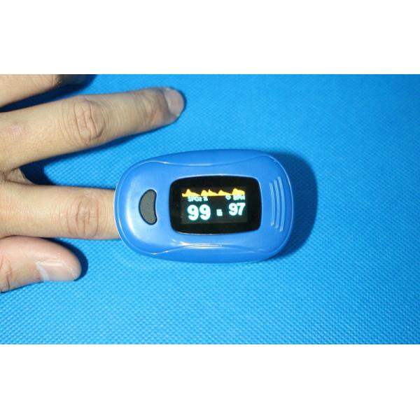 Blue Handheld Fingertip Pulse Oximeter Mini Size For Infant Home Use