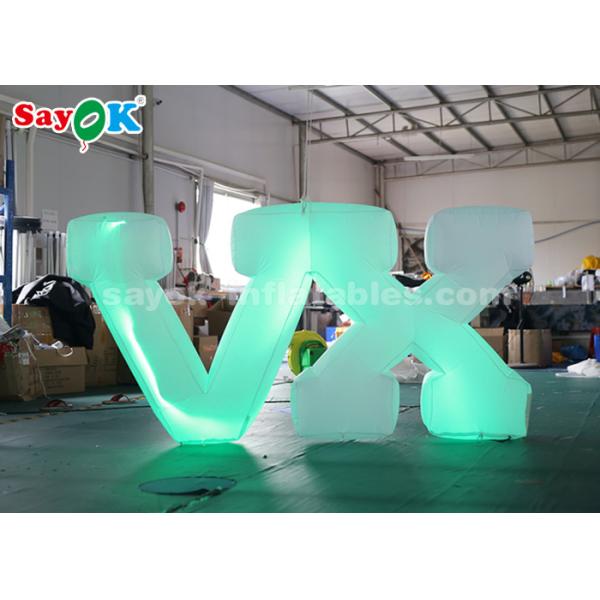 1.2m High Inflatable Lighting Decoration / Inflatable LED Letter Easy Set Up