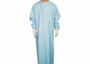 China Blue Spunlace Surgical Gowns Disposable Hospital Gowns Soft Non Woven on sale