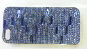 China Handmade Iphone Cell Phone Accessories Blue Bling for Iphone 4S Case on sale