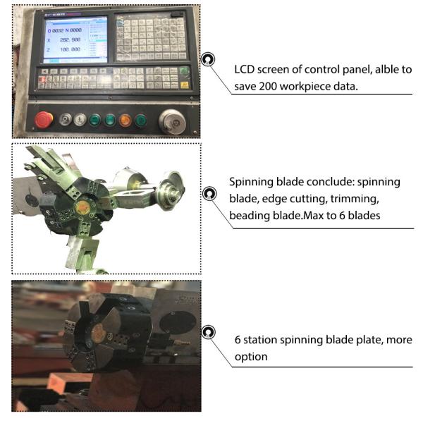 CNC Lathe Metal Spinning Machine Automatic Horizontal For Stainless Steel Cookware