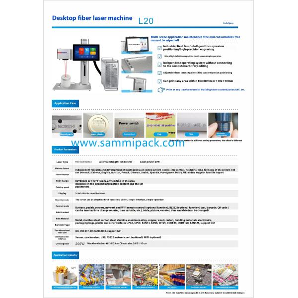 Industrial Grade Laser Coding Machine for High-Speed Production Laser Jet Printer for Bottles