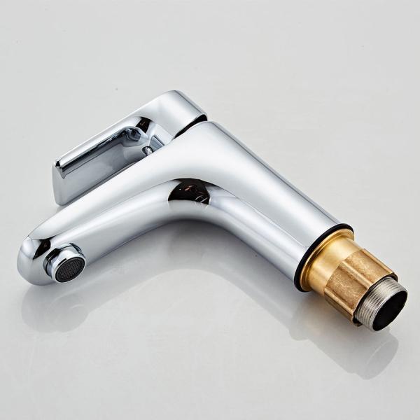 Brass Single Hole Single Handle Basin Mixer Tap in Chrome