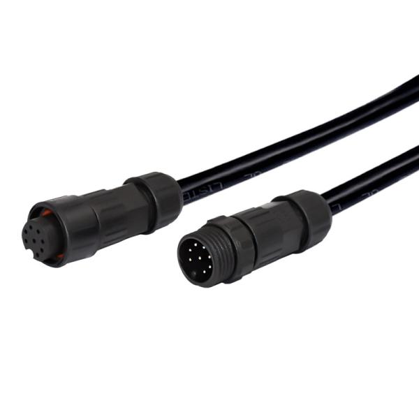 Electrical Wire Waterproof Auto Connector , M16 LED 2 Pin Connector