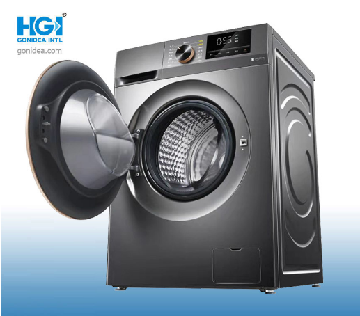 Inverter Motor 10kg Front Loader Washing Machine White Grey