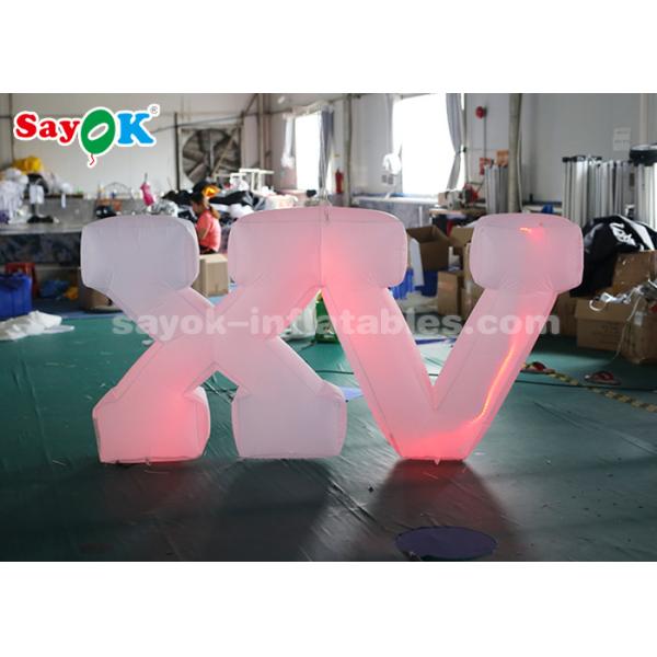 1.2m High Inflatable Lighting Decoration / Inflatable LED Letter Easy Set Up