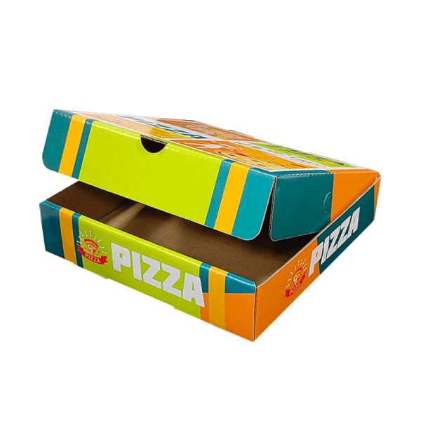 Custom Logo Printing White Corrugated Pizza Packing Folding Paper Carton Box for Food
