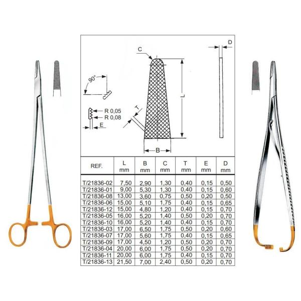 Tungsten Carbide Tool Inserts For Surgical Needle Holder Insert 15/17/20mm