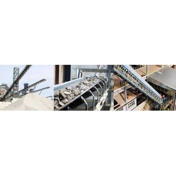 Polyester Moving Inclined Cleated Conveyor Belt For Stone Crusher Machine