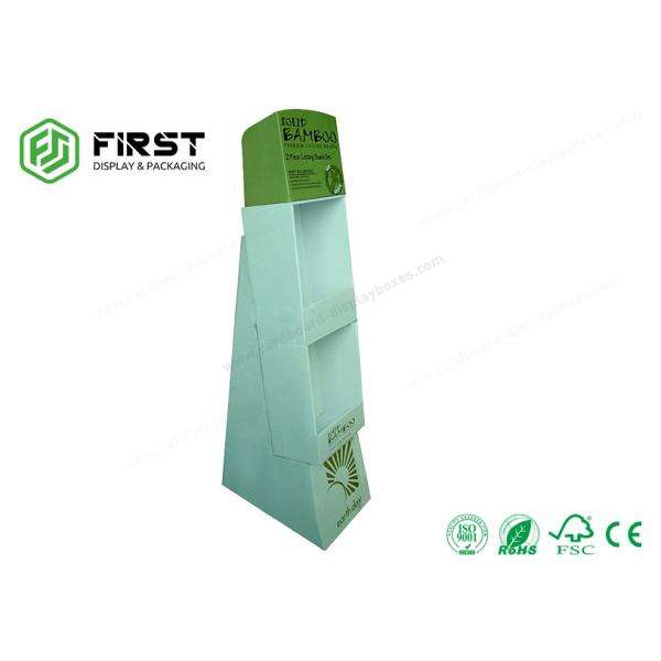 Customized Corrugated Paper Cardboard Advertising Carton Floor Stand Displays For Exhibition
