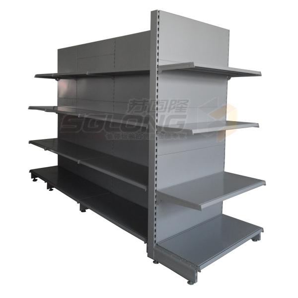 Tego Plain Retail Gondola Shelving Store Display Equipment With 3 Hooks Bracket