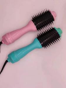 China 3 In 1 Hot Air Hair Comb Blow Dryer One Step Non Disposable Round Shape on sale