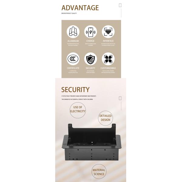 Conference Desktop With Recessed Power Multifunction Socket for Productive and Professional Meetings
