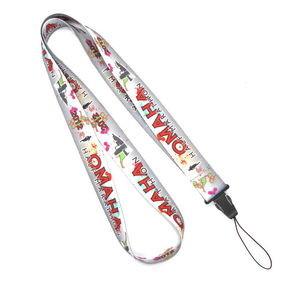 China Heat Transfer Print Grey Cell Phone Lanyard Neck Strap For Samsung Nokia Gift on sale