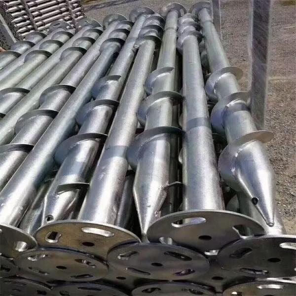 Solar PV Mounting System Ground Screw with Customized Shaft and Galvanized Post Anchor