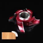 1 / 4 Quarter Concave Profile Milling Cutter Head Four Tooth Red Color