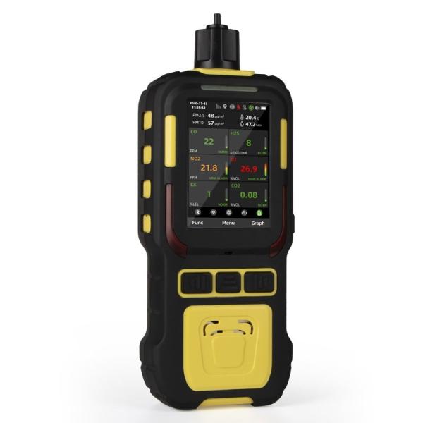 Buy 6 In 1 Multi Gas Detector EX O2 CO H2S CO2 NO2 C2H4 Portable Gas Monitor at wholesale prices