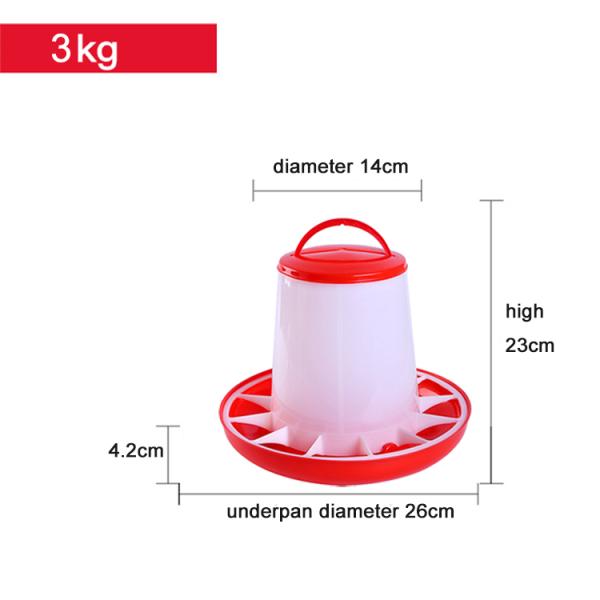 6kg New Material Plastic Feeder And Drinker For Chicken CoopJumbo / Poultry Feeding Drinker Cheap Promotion