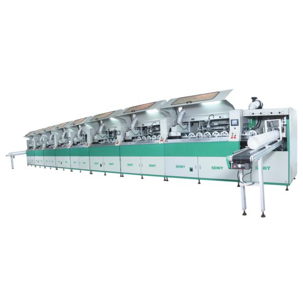 8 Stations 2000pcs/Hr Fully Automatic Screen Printing Machine 600x250mm
