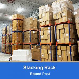 Quality Demountable Round Post Pallet Stacking Rack For Warehouse Storage for sale