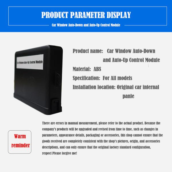 Buy Sensitive Automatic Power Window Roll Up Module Intelligent Quick Lock Unlocking at wholesale prices