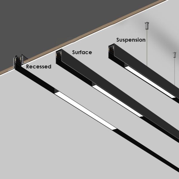 Retail Shop Magnetic Track Lighting , 48V Linear Led Track Lighting