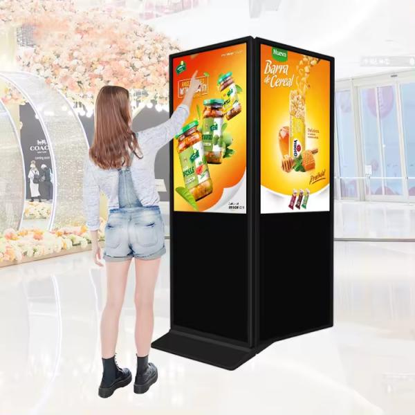 Digital Signage LCD Advertising Smart Kiosk Vertical Totem Floor Standing Touch Screen Display with 1920*1080 Resolution