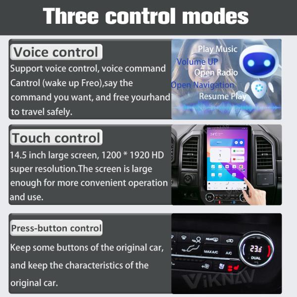 Viknav Car Radio For Ford Expedition (2016-2022) 14.4 Inch Android Head Unit Touch Screen GPS Multimedia Player Auto