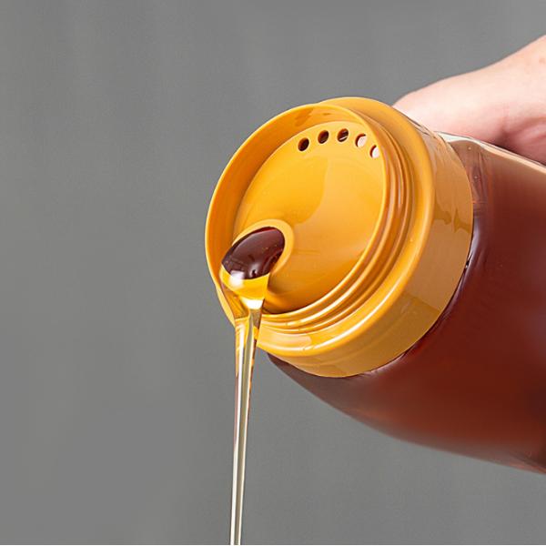0.7L Plastic Honey Bottles Reflux Inlet Sealing Jars Hot Stamping