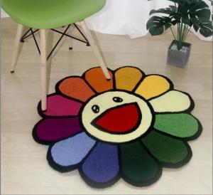 Quality Household Sun Flower Imitation Cashmere Chair Floor Mat 200*300cm for sale