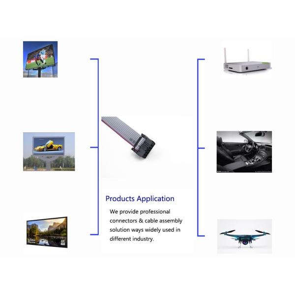 IDC Connector Flat Ribbon Cable Assembly Hook Rectangular Various Length
